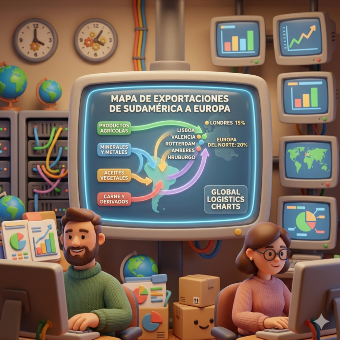 Exportaciones históricas a Unión Europea: valor y dependencia por país