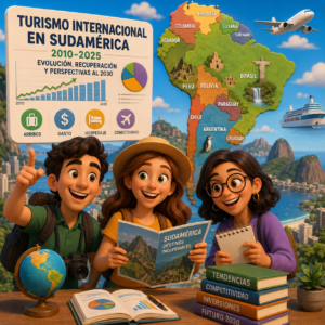 Arribos de turistas internacionales en Sudamérica (2010–2025)